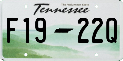 TN license plate F1922Q
