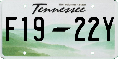 TN license plate F1922Y