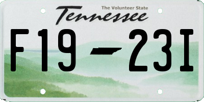 TN license plate F1923I