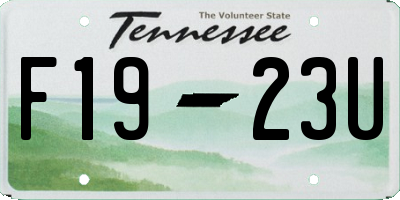 TN license plate F1923U