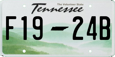 TN license plate F1924B