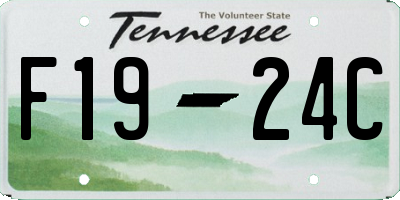 TN license plate F1924C