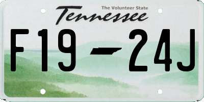 TN license plate F1924J