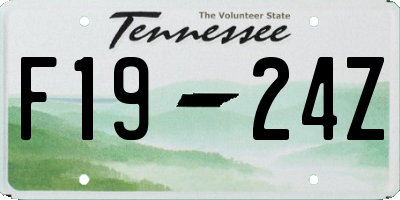 TN license plate F1924Z