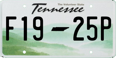 TN license plate F1925P