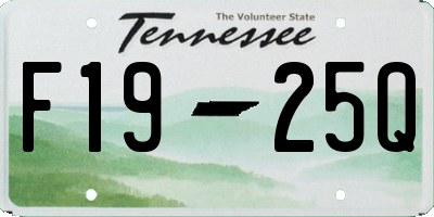 TN license plate F1925Q