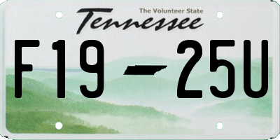 TN license plate F1925U