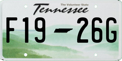 TN license plate F1926G