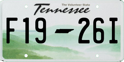 TN license plate F1926I