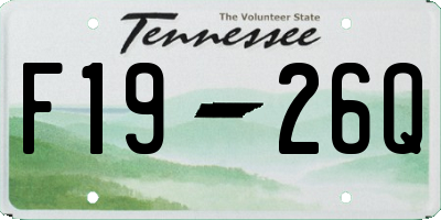 TN license plate F1926Q