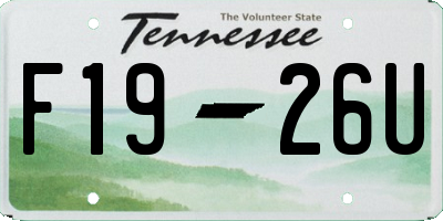 TN license plate F1926U