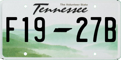 TN license plate F1927B