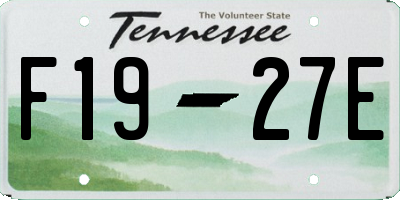 TN license plate F1927E