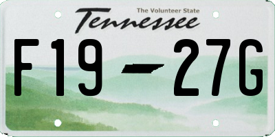 TN license plate F1927G
