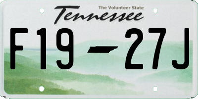 TN license plate F1927J