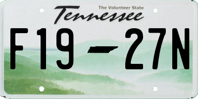 TN license plate F1927N