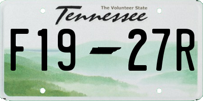 TN license plate F1927R