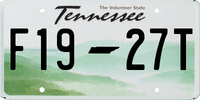 TN license plate F1927T
