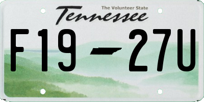 TN license plate F1927U