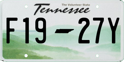 TN license plate F1927Y
