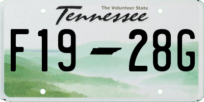 TN license plate F1928G