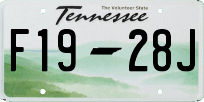 TN license plate F1928J