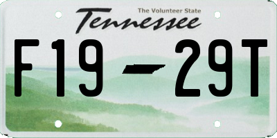 TN license plate F1929T