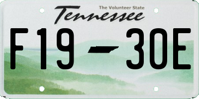 TN license plate F1930E