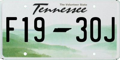 TN license plate F1930J