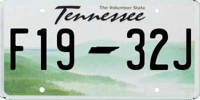 TN license plate F1932J