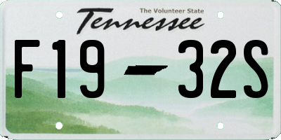 TN license plate F1932S