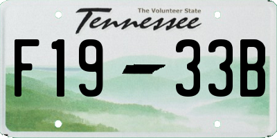 TN license plate F1933B