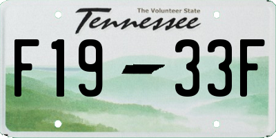 TN license plate F1933F