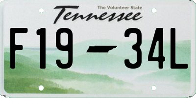 TN license plate F1934L