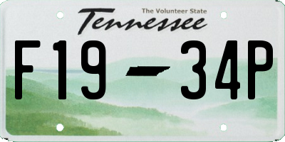 TN license plate F1934P