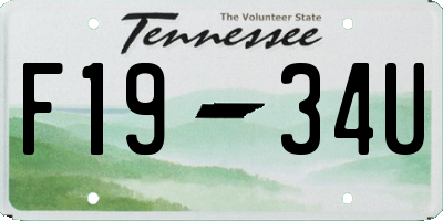 TN license plate F1934U
