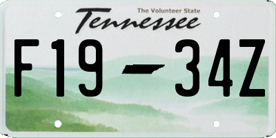 TN license plate F1934Z