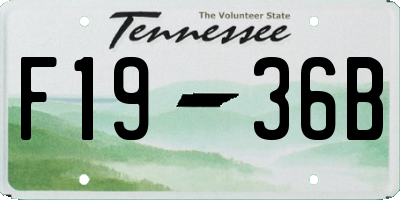 TN license plate F1936B