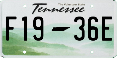 TN license plate F1936E