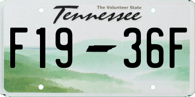 TN license plate F1936F