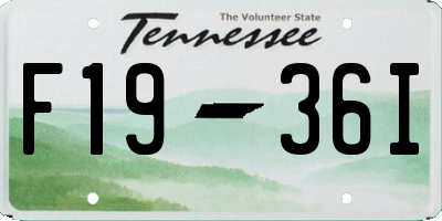 TN license plate F1936I
