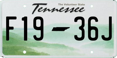 TN license plate F1936J