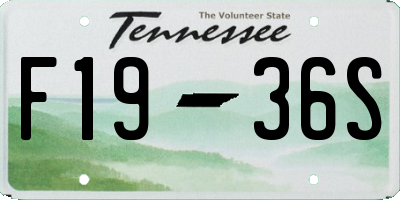 TN license plate F1936S