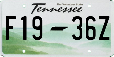 TN license plate F1936Z
