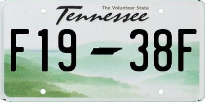 TN license plate F1938F