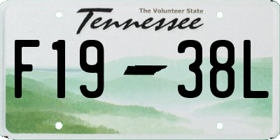 TN license plate F1938L