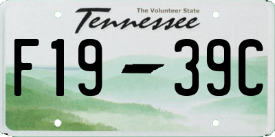 TN license plate F1939C