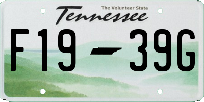TN license plate F1939G