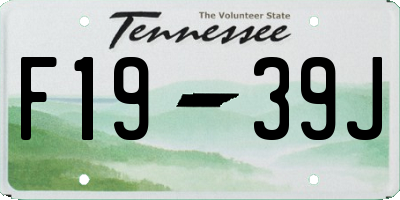 TN license plate F1939J