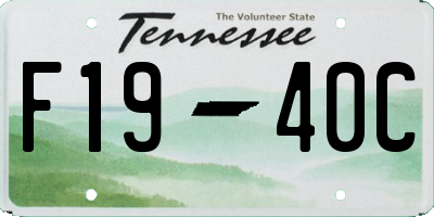 TN license plate F1940C